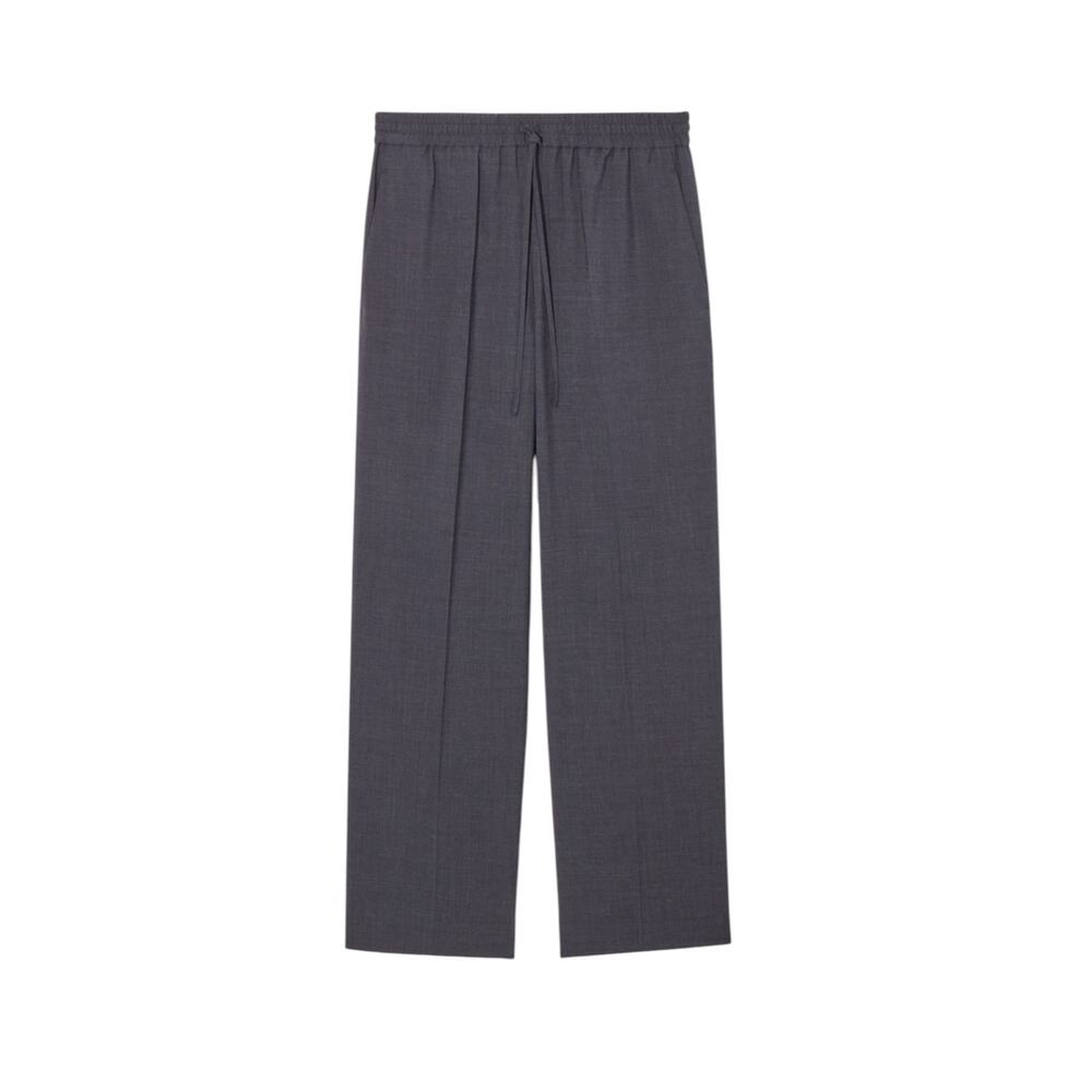 NWOT COS 100% Wool EU 44 Large Lightweight Drawstring Waist Navy Pull On Pants